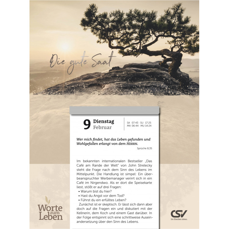 Kalender Verteilaktion - Leben ist mehr